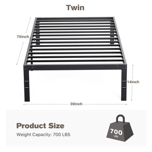 Sweetcrispy Heavy Duty Metal Bed Frame for Bedroom