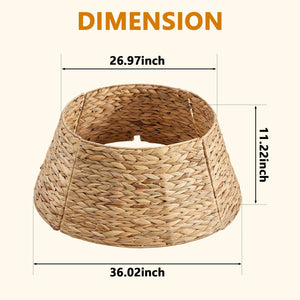 Hand-woven Christmas tree skirt Foldable -Tool-Free-Wrought Iron