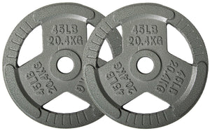 EDX 2-Inch Olympic Cast Iron Weight Plate ¨C Rust-Resistant, Grip-Friendly Design for Powerlifting, CrossFit, and Home Gym Training