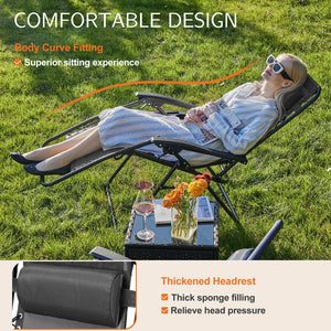 Sweetcrispy Portable Camping Lounge Chair（Set of 2）