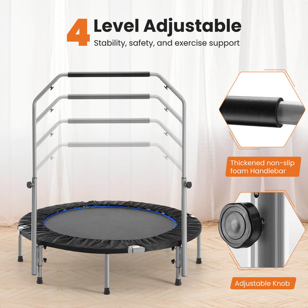 Sweetcrispy Mini Trampoline, Collapsible, Adult Exercise