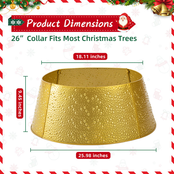 Hand-woven Christmas tree skirt Foldable -Tool-Free-Wrought Iron