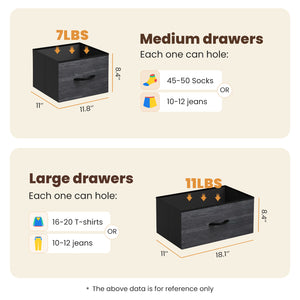 SWEETCRISPY Fabric Dresser, Storage Chest For Bedroom, Closet, Living Room, Hallway