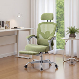 Sweetcrispy Office Chair with Lumbar Extendable Pedal