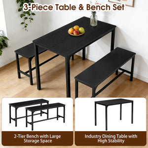 Sweetcrispy 3-Piece / 4-Piece Dining Table Set for Small Spaces, Apartments & Dining Rooms
