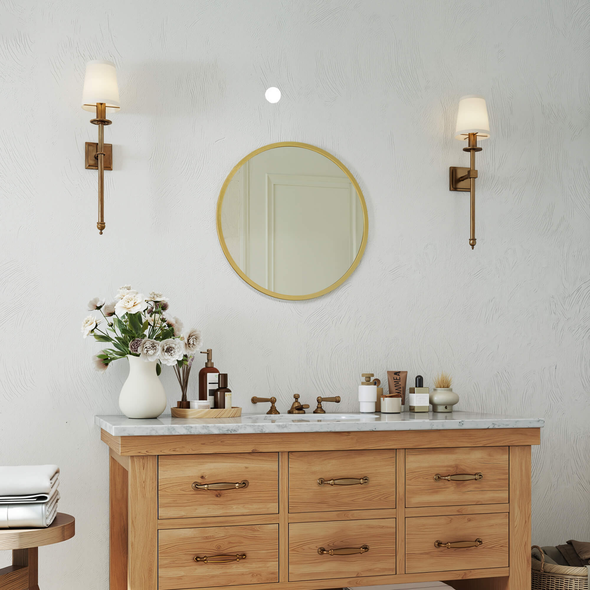 Sweetcrispy Elegant Round Wall Mirror for Home – sweetcrispy