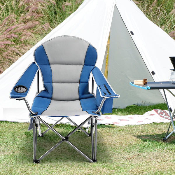 Sweetcrispy Portable Folding Camping Chair with Side Pocket