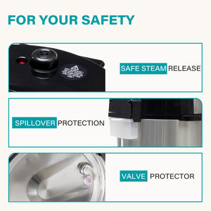 Sweetcrispy 12-in-1 Multi-Function Electric Pressure Cooker with Stainless Steel Exterior