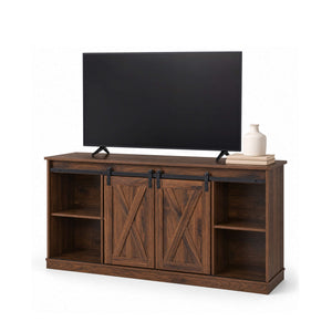Sweetcrispy 58“ Sliding Barn Door TV Cabinet