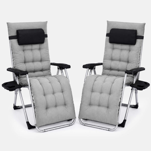 Sweetcrispy Foldable Zero-Gravity Outdoor Lounge Chair for Beach/Patio