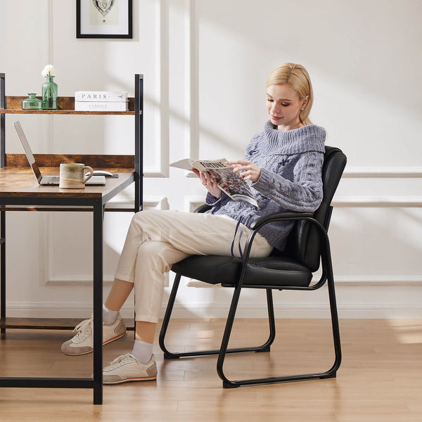 Sweetcrispy Reception Chair with Armrests for Meeting Rooms