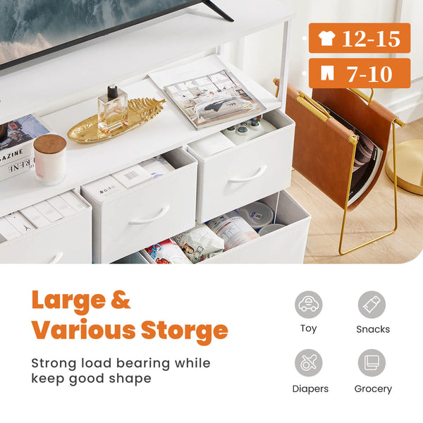 Sweetcrispy Storage Shelf TV Stand for Living Room Bedroom