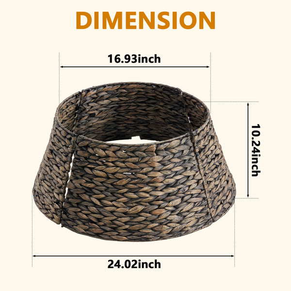 Hand-woven Christmas tree skirt Foldable -Tool-Free-Wrought Iron