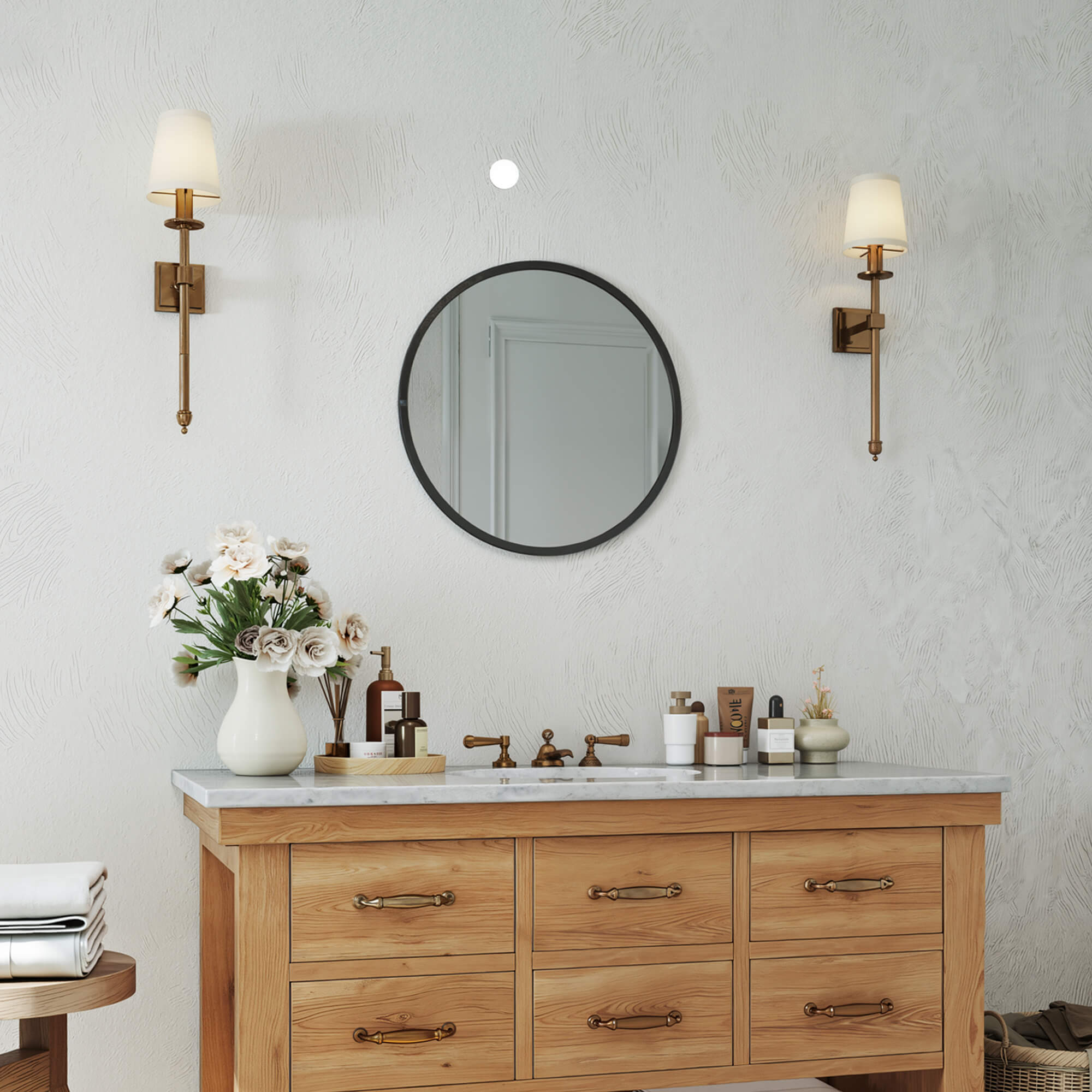 Sweetcrispy Elegant Round Wall Mirror for Home – sweetcrispy