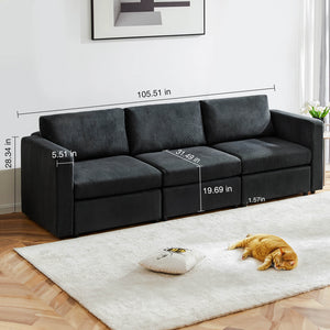 Sweetcrispy Convertible Combo Sofa Bed for Living Room