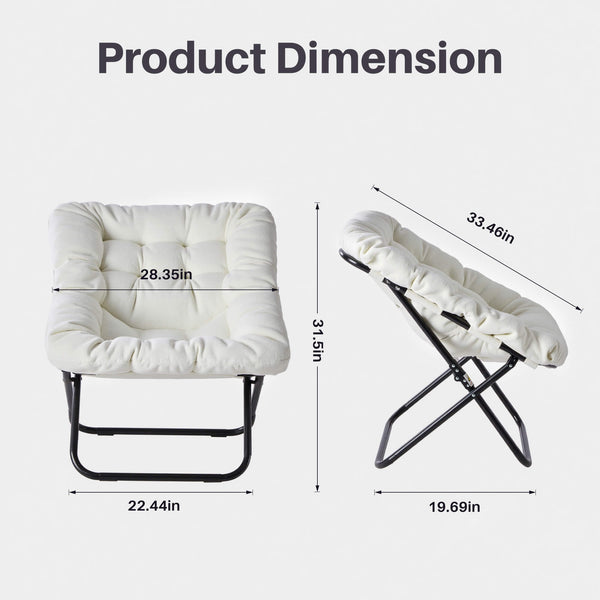 Sweetcrispy Foldable Sauce Moon Chair for Living Room