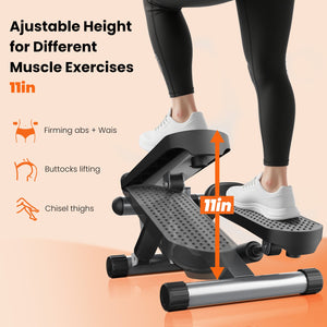 edx Steppers for Exercise, Mini Home Fitness Step with Resistance, Load Capacity 300lbs, with Digital Display, for Indoor Fitness