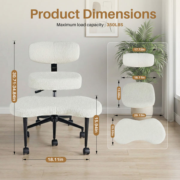 Sweetcrispy Ergonomic Cross-Legged Swivel Chair for Relaxation & Meditation