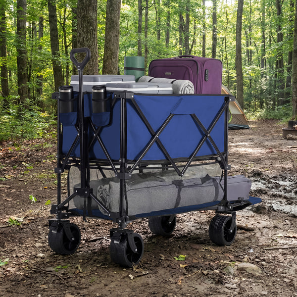 Sweetcrispy HaulMaster 400L Folding Wagon Cart for Camping and Outdoor Use
