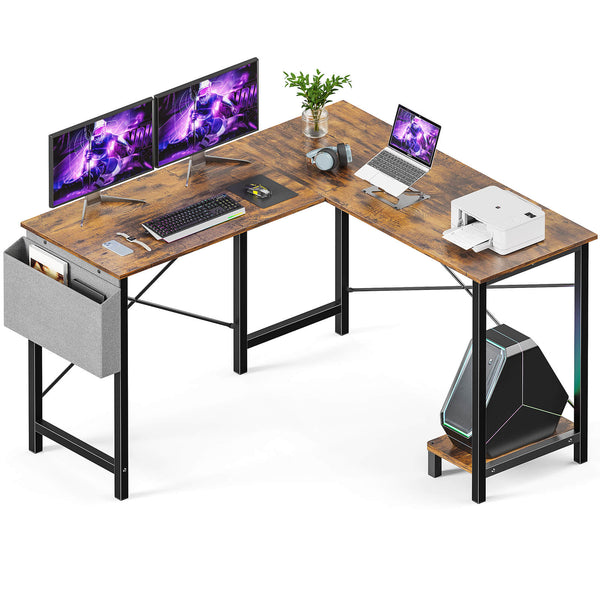 Sweetcrispy Play Table, L-Shape with Stand Side Pocket for Home