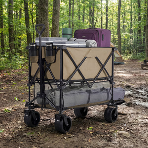 Sweetcrispy HaulMaster 400L Folding Wagon Cart for Camping and Outdoor Use