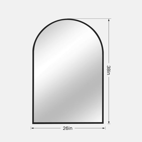 Sweetcrispy Gothic Arched Wall Mirror for Bathroom