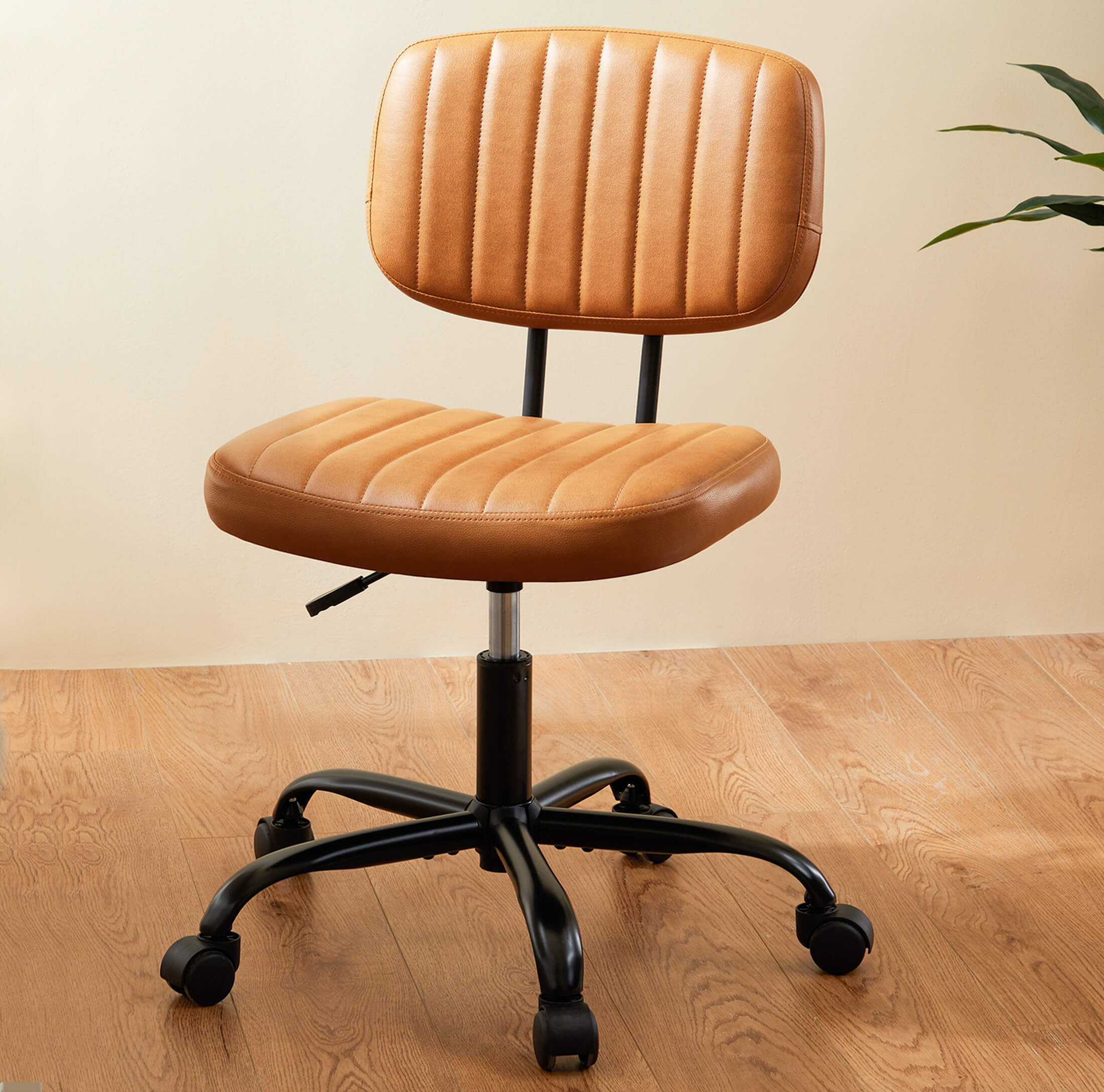 Sweetcrispy Computer Chair without Armrests Swivel for Study Room