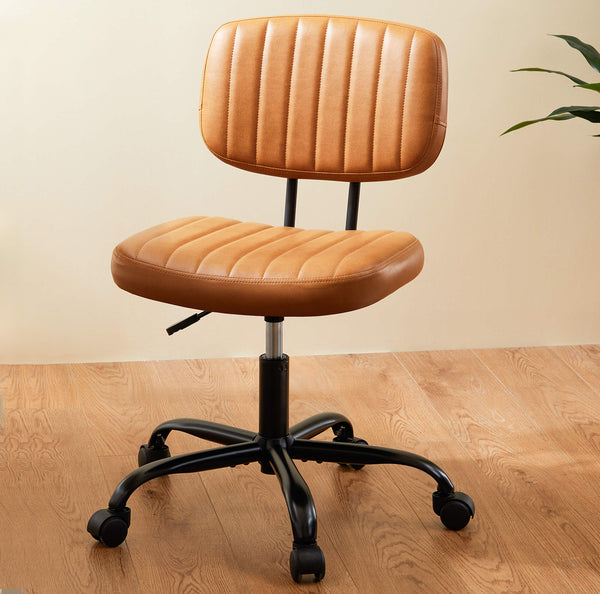 Sweetcrispy Computer Chair without Armrests Swivel for Study Room