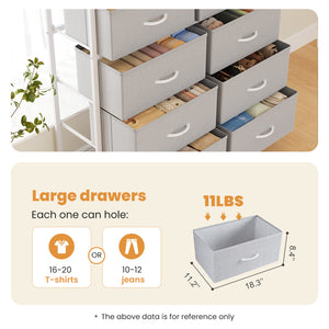 SWEETCRISPY Fabric Dresser, Storage Chest For Bedroom, Closet, Living Room, Hallway