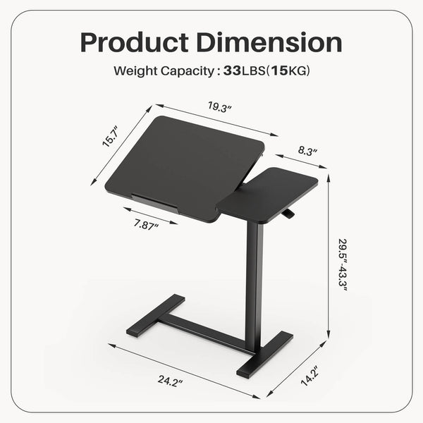 Sweetcrispy VersaTray Adjustable Multifunctional Side Table