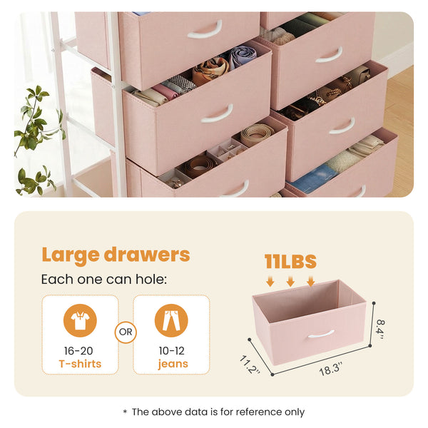SWEETCRISPY Fabric Dresser, Storage Chest For Bedroom, Closet, Living Room, Hallway