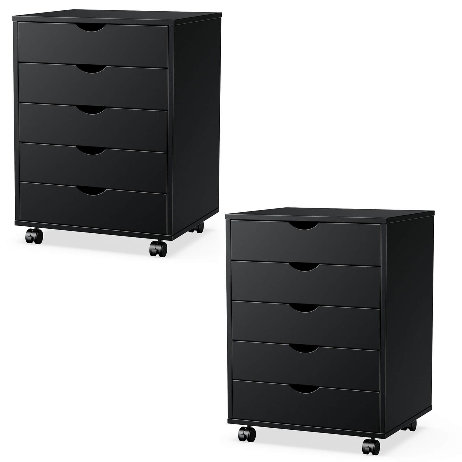 Sweetcrispy 5 Drawer Chest of Drawers for Living Room Office, Black+white Wood(2 Pack) Sweetcrispy 5 Drawer Chest of Drawers for Living Room Office, Black+white Wood(2 Pack)