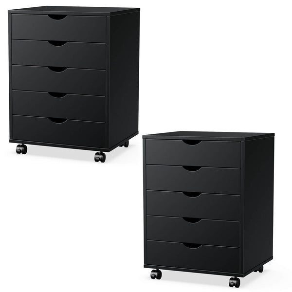 Sweetcrispy 5 Drawer Chest of Drawers for Living Room Office