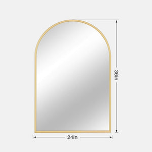 Sweetcrispy Gothic Arched Wall Mirror for Bathroom
