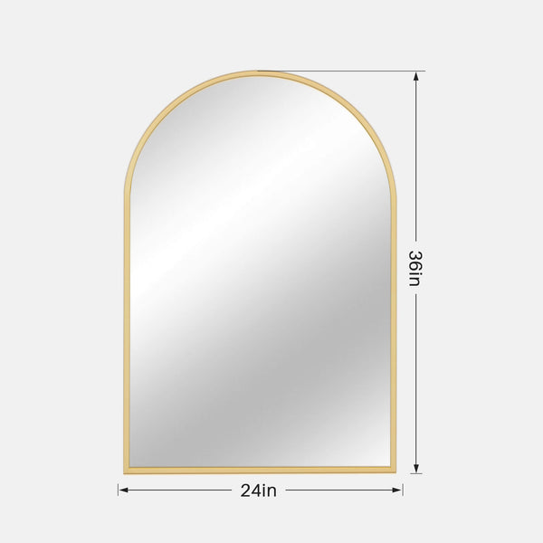 Sweetcrispy Gothic Arched Wall Mirror for Bathroom