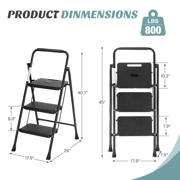 Sweetcrispy Anti-Slip Ladder for Accessing and Storing Items
