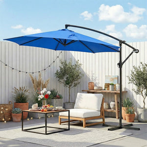 Sweetcrispy 10ft Cantilever Patio Umbrella for Garden, Backyard, Poolside