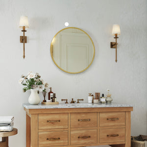 Sweetcrispy Elegant Round Wall Mirror for Home