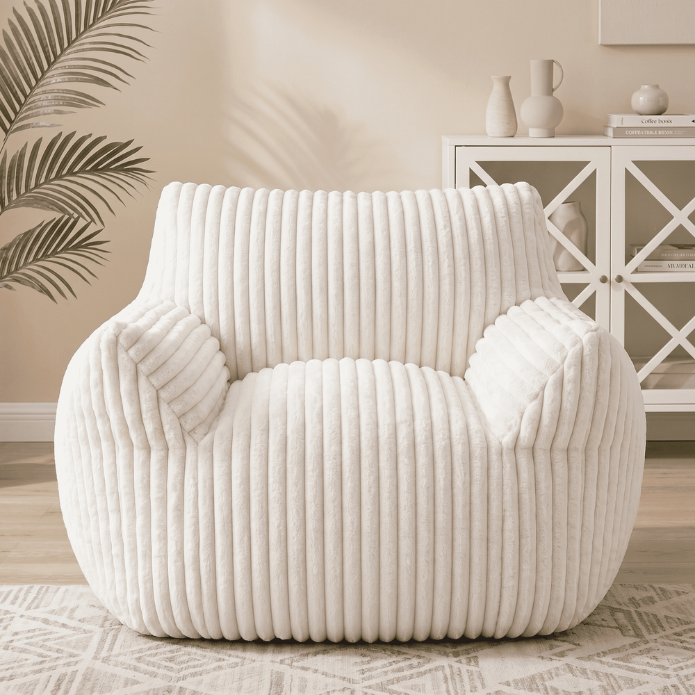 Sweetcrispy Bean Bag Chair, High-Rebound Foam Sofa, Soft Lounge Chair for Living Room, Bedroom and Dorm