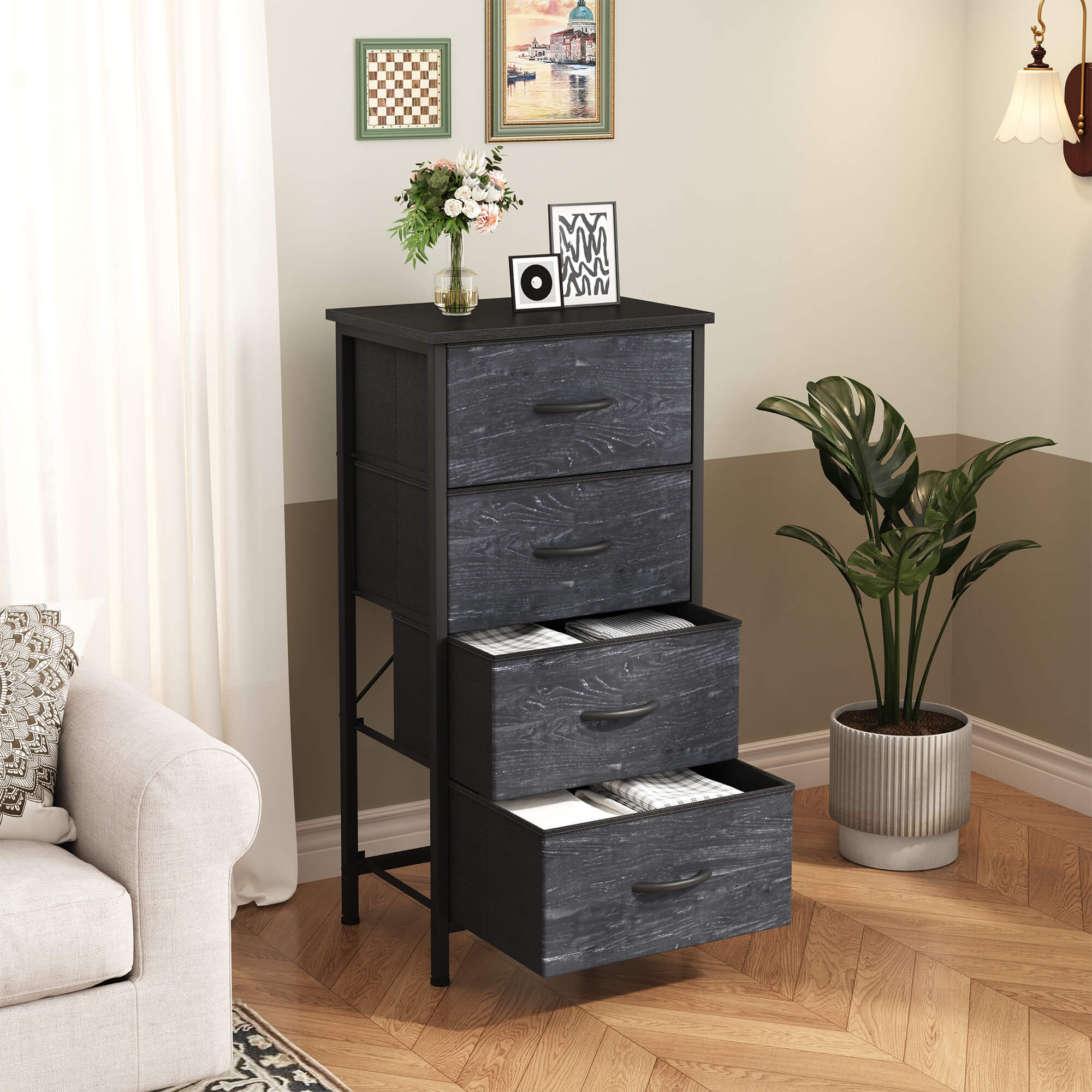 Sweetcrispy Chest of Drawers Space Saving for Bedroom