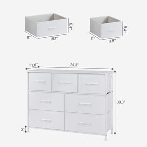 Sweetcrispy Dresser Wooden Top with Storage for Living Room Bedroom