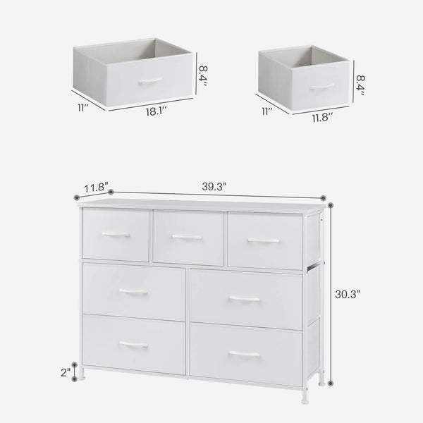 Sweetcrispy Dresser Wooden Top with Storage for Living Room Bedroom