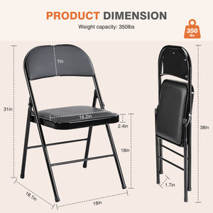 Sweetcrispy Leather Folding Chair for Events and Home Use