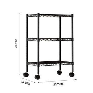 Sweetcrispy Heavy Duty Rolling Wire Storage Shelves for Kitchen/Pantry/Basement