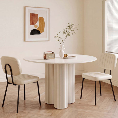 Sweetcrispy Dining Chair 2 Piece Faux Leather Cushion Set for Dining Room