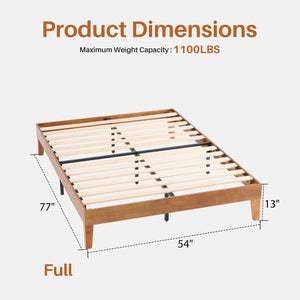 Sweetcrispy Basic Solid Wood Platform Bed Frame