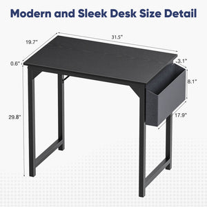 Sweetcrispy Computer Desk with Organizer for Office Bedroom