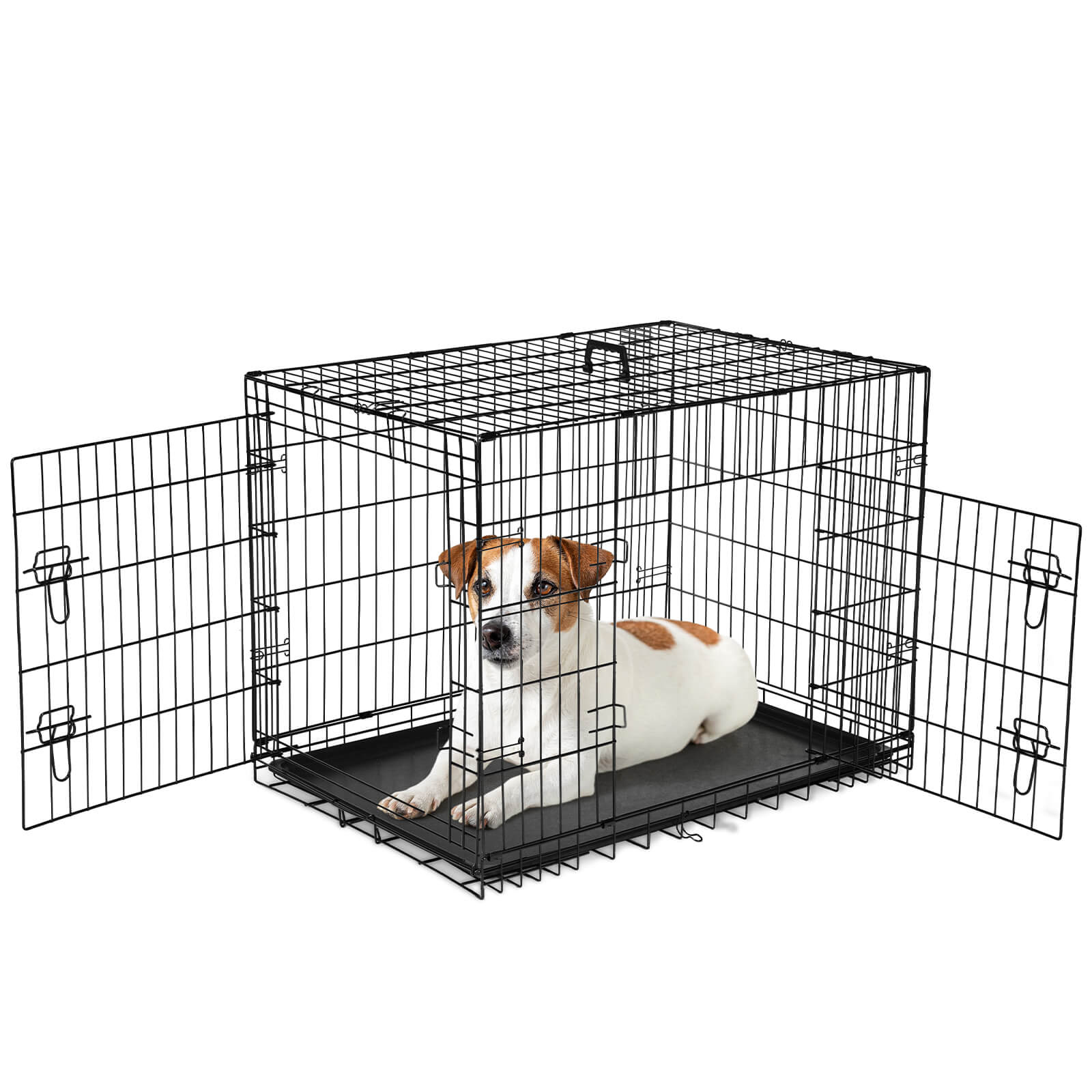 Sweetcrispy Dog Crate Double Door with Divider Foldable Indoor/Outdoor – sweetcrispy