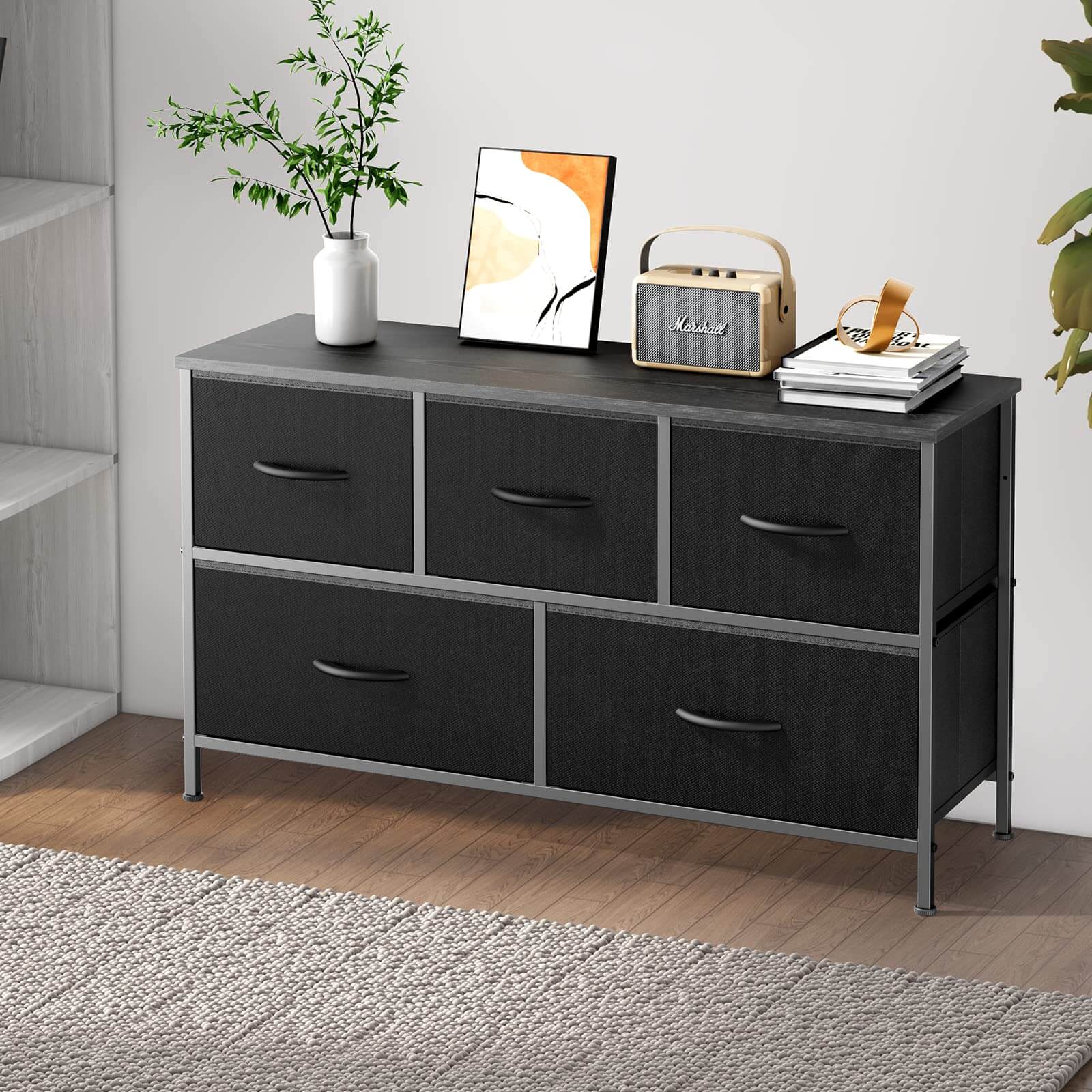 Sweetcrispy Storage Cabinet with Metal Frame for Bedroom Dresser – sweetcrispy