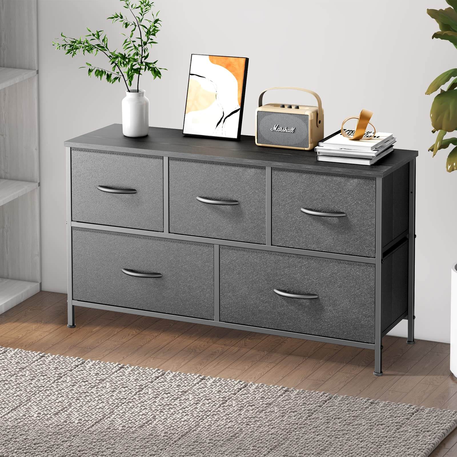 Sweetcrispy Storage Cabinet with Metal Frame for Bedroom Dresser – sweetcrispy